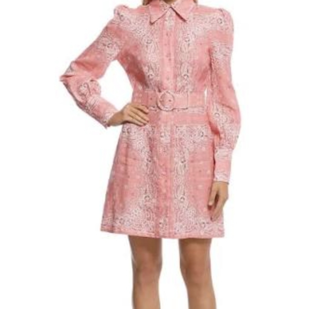 Zimmerman Heather's Long Sleeve Dress with Belt